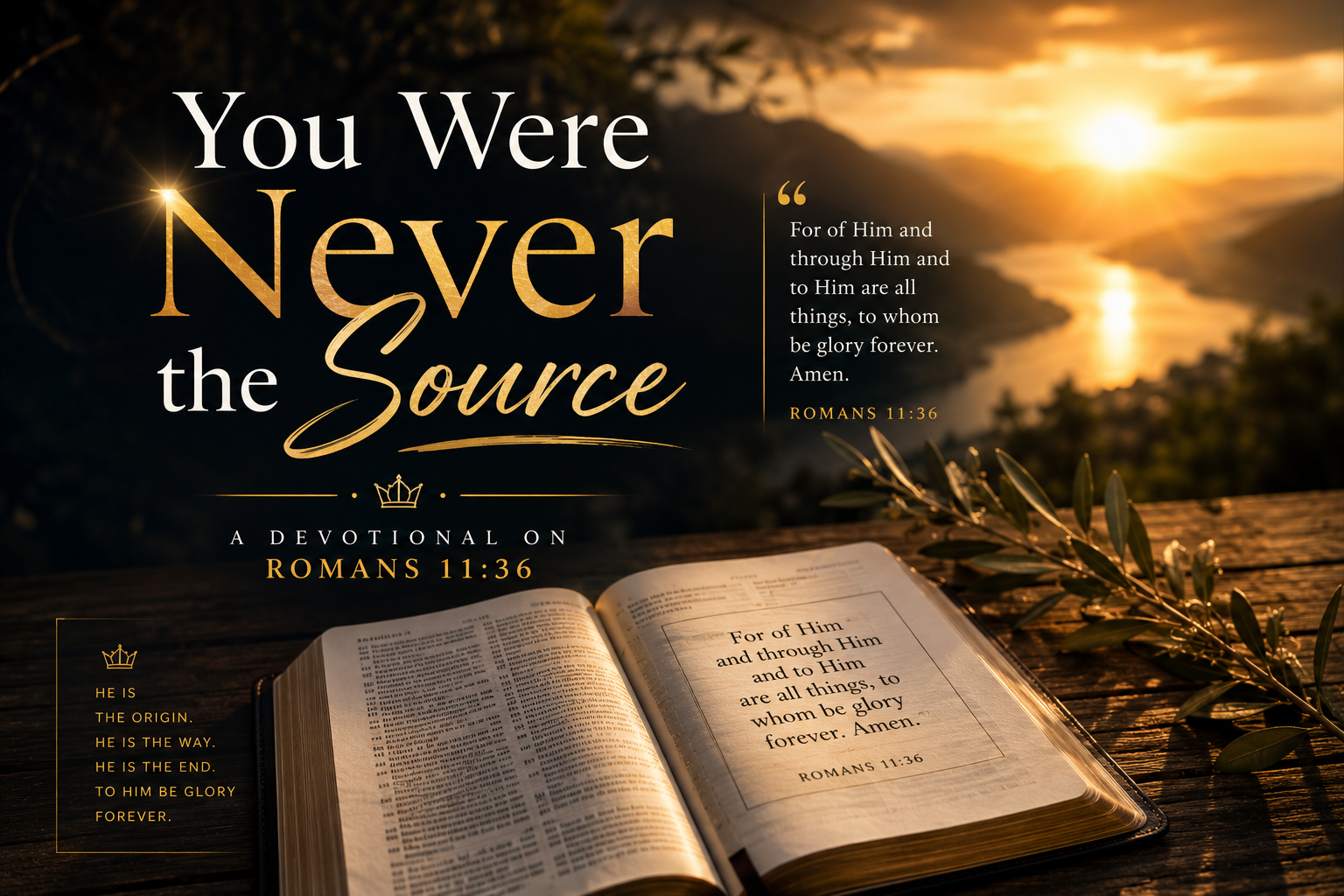 You Were Never the Source: Resting in Romans 11:36