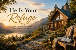 Image of a cabin showing God as your refuge